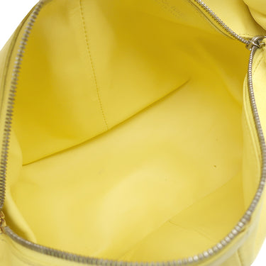 ボッテガヴェネタ BOTTEGA VENETA ダブルノット イエロー レザー ハンドバッグ シルバー金具 黄色 ミニバッグ