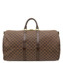 ルイヴィトン LOUIS VUITTON キーポル バンドリエール 55 N41414 ダミエエベヌ ダミエキャンバス ボストンバッグ ゴールド金具 茶 付属品欠品
