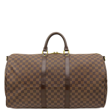 ルイヴィトン LOUIS VUITTON キーポル バンドリエール 55 N41414 ダミエエベヌ ダミエキャンバス ボストンバッグ ゴールド金具 茶 付属品欠品