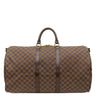 ルイヴィトン LOUIS VUITTON キーポル バンドリエール 55 N41414 ダミエエベヌ ダミエキャンバス ボストンバッグ ゴールド金具 茶 付属品欠品
