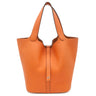 エルメス HERMES ピコタンロック MM 22 オレンジ トリヨンクレマンス ハンドバッグ シルバー金具