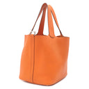 エルメス HERMES ピコタンロック MM 22 オレンジ トリヨンクレマンス ハンドバッグ シルバー金具