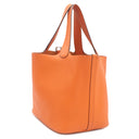 エルメス HERMES ピコタンロック MM 22 オレンジ トリヨンクレマンス ハンドバッグ シルバー金具