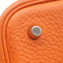 エルメス HERMES ピコタンロック MM 22 オレンジ トリヨンクレマンス ハンドバッグ シルバー金具