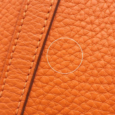エルメス HERMES ピコタンロック MM 22 オレンジ トリヨンクレマンス ハンドバッグ シルバー金具