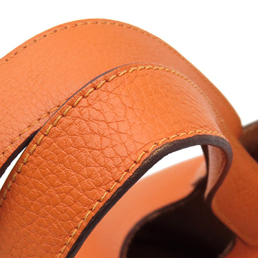 エルメス HERMES ピコタンロック MM 22 オレンジ トリヨンクレマンス ハンドバッグ シルバー金具