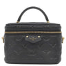 ルイヴィトン LOUIS VUITTON ヴァニティ クッサン PM M25123 ブラック レザー 2WAYバッグ ゴールド金具 黒 ピンク バニティ チェーンバッグ