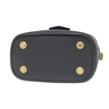 ルイヴィトン LOUIS VUITTON ヴァニティ クッサン PM M25123 ブラック レザー 2WAYバッグ ゴールド金具 黒 ピンク バニティ チェーンバッグ