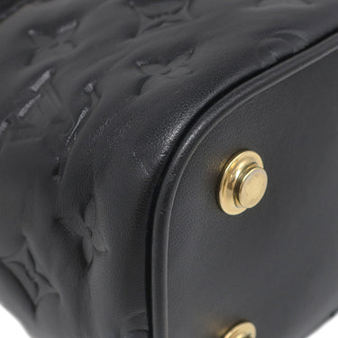ルイヴィトン LOUIS VUITTON ヴァニティ クッサン PM M25123 ブラック レザー 2WAYバッグ ゴールド金具 黒 ピンク バニティ チェーンバッグ