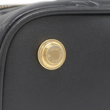 ルイヴィトン LOUIS VUITTON ヴァニティ クッサン PM M25123 ブラック レザー 2WAYバッグ ゴールド金具 黒 ピンク バニティ チェーンバッグ