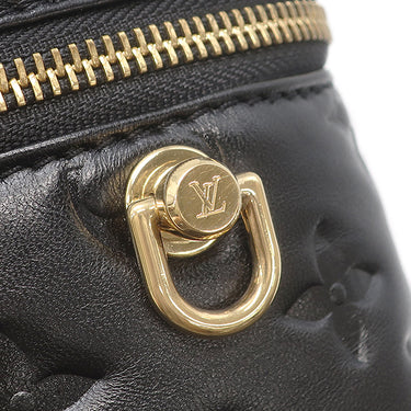 ルイヴィトン LOUIS VUITTON ヴァニティ クッサン PM M25123 ブラック レザー 2WAYバッグ ゴールド金具 黒 ピンク バニティ チェーンバッグ