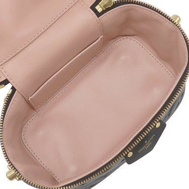 ルイヴィトン LOUIS VUITTON ヴァニティ クッサン PM M25123 ブラック レザー 2WAYバッグ ゴールド金具 黒 ピンク バニティ チェーンバッグ