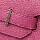 エルメス HERMES バーキン 35 トスカ トゴ ハンドバッグ シルバー金具 赤紫