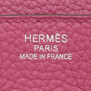 エルメス HERMES バーキン 35 トスカ トゴ ハンドバッグ シルバー金具 赤紫