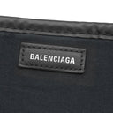 バレンシアガ BALENCIAGA ネイビーカバス S 339933 ブラック キャンバス レザー トートバッグ シルバー金具 黒 ロゴ トート Navy カバ