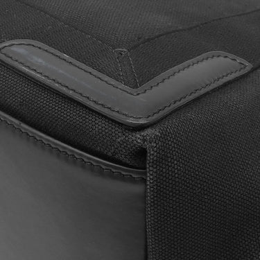 バレンシアガ BALENCIAGA ネイビーカバス S 339933 ブラック キャンバス レザー トートバッグ シルバー金具 黒 ロゴ トート Navy カバ