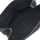 バレンシアガ BALENCIAGA ネイビーカバス S 339933 ブラック キャンバス レザー トートバッグ シルバー金具 黒 ロゴ トート Navy カバ