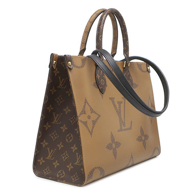 ルイヴィトン LOUIS VUITTON オンザゴー MM M45321 モノグラム×モノグラムリバースキャンバス モノグラムキャンバス モノグラムリバースキャンバス トートバッグ ゴールド金具 ハンドバッグ