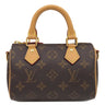 ルイヴィトン LOUIS VUITTON ナノ スピーディ M81085 モノグラム モノグラムキャンバス 2WAYバッグ ゴールド金具 ショルダー ハンドバッグ 茶