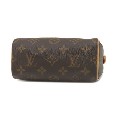 ルイヴィトン LOUIS VUITTON ナノ スピーディ M81085 モノグラム モノグラムキャンバス 2WAYバッグ ゴールド金具 ショルダー ハンドバッグ 茶