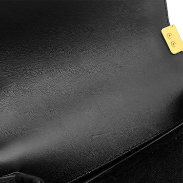 シャネル CHANEL ハーフムーン ブラック ベルベット ショルダーバッグ ゴールド金具 チェーンバッグ