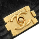 シャネル CHANEL ハーフムーン ブラック ベルベット ショルダーバッグ ゴールド金具 チェーンバッグ