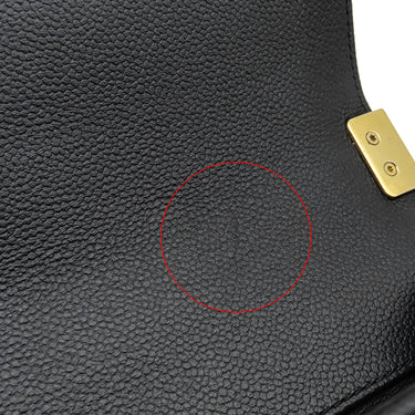 シャネル CHANEL ボーイシャネル チェーンショルダー AS3186 ブラック キャビアスキン ショルダーバッグ マットゴールド金具