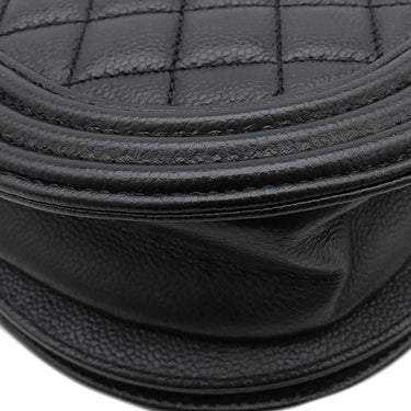 シャネル CHANEL ボーイシャネル チェーンショルダー AS3186 ブラック キャビアスキン ショルダーバッグ マットゴールド金具