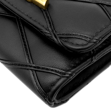 ルイヴィトン LOUIS VUITTON ロザリー GO-14 M83078 ノワール ラムスキン 二つ折り財布 ゴールド金具 マルタージュ