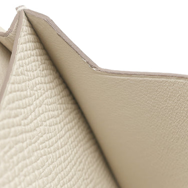 エルメス HERMES ベアンミニ クレ ヴォーエプソン 二つ折り財布 ゴールド金具 オフホワイト コンパクト 2024年製
