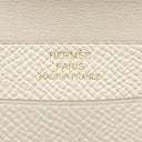 エルメス HERMES ベアンミニ クレ ヴォーエプソン 二つ折り財布 ゴールド金具 オフホワイト コンパクト 2024年製