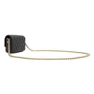シャネル CHANEL マトラッセ フォンケース AP3207 ブラック レザー ショルダーバッグ ヴィンテージ金具 ジャイアントココマーク