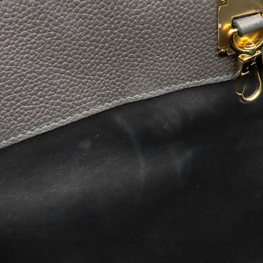 ルイヴィトン LOUIS VUITTON シティ スティーマーMM M51897 グレー×ブラウン レザー 2WAYバッグ ゴールド金具 バイカラー ハンドバッグ ショルダー