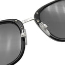 バーバリー BURBERRY ペター 51□21 0BE4395 ブラック プラスチック メタル サングラス シルバー金具 スクエア ウェリントン シェイプ ダークグレーレンズ
