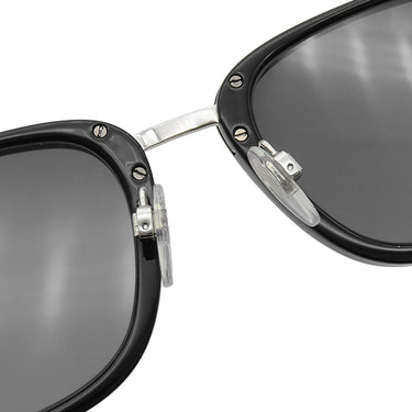 バーバリー BURBERRY ペター 51□21 0BE4395 ブラック プラスチック メタル サングラス シルバー金具 スクエア ウェリントン シェイプ ダークグレーレンズ