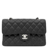 シャネル CHANEL マトラッセ 23 Wチェーン ブラック キャビアスキン ショルダーバッグ シルバー金具 黒 ダブルフラップ