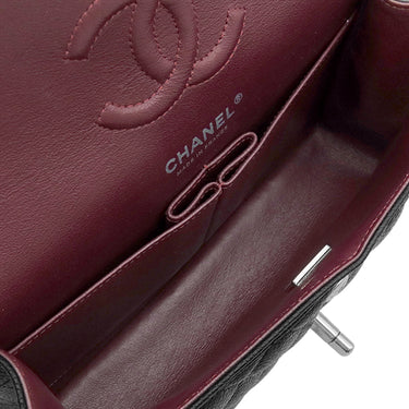 シャネル CHANEL マトラッセ 23 Wチェーン ブラック キャビアスキン ショルダーバッグ シルバー金具 黒 ダブルフラップ