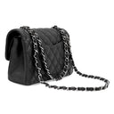 シャネル CHANEL マトラッセ 23 Wチェーン ブラック キャビアスキン ショルダーバッグ シルバー金具 黒 ダブルフラップ