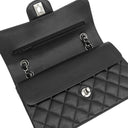 シャネル CHANEL マトラッセ 23 Wチェーン ブラック キャビアスキン ショルダーバッグ シルバー金具 黒 ダブルフラップ