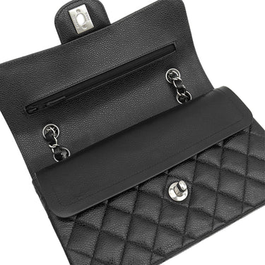 シャネル CHANEL マトラッセ 23 Wチェーン ブラック キャビアスキン ショルダーバッグ シルバー金具 黒 ダブルフラップ
