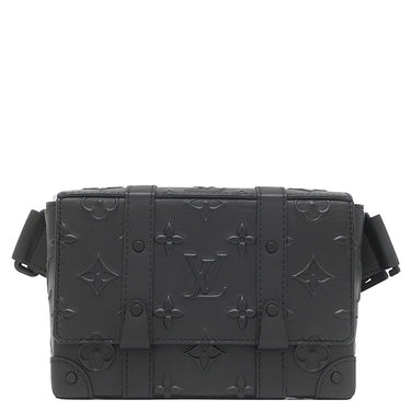 ルイヴィトン LOUIS VUITTON トランク スリングバッグ M57952 モノグラムシール レザー モノグラムシールレザー ショルダーバッグ ブラック金具 黒 ベルトバッグ ボディバッグ