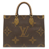 ルイヴィトン LOUIS VUITTON オンザゴー MM M45039 モノグラム モノグラムキャンバス モノグラムリバースキャンバス トートバッグ ゴールド金具