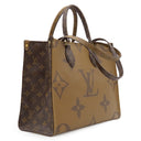 ルイヴィトン LOUIS VUITTON オンザゴー MM M45039 モノグラム モノグラムキャンバス モノグラムリバースキャンバス トートバッグ ゴールド金具