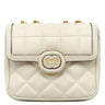 グッチ GUCCI デコ レザー チェーンショルダー 741457 アイボリー レザー 2WAYバッグ ゴールド金具 白 ゴールド×シルバー