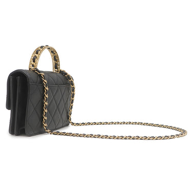 シャネル CHANEL マトラッセ トップハンドル AS4730 ブラック レザー 2WAYバッグ ゴールド金具 ココマーク ロゴ