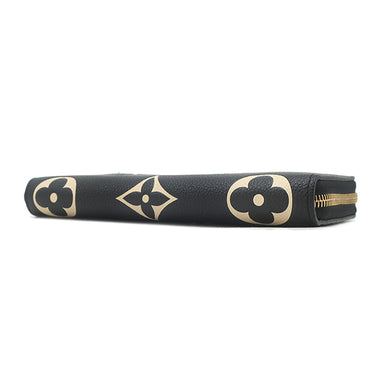 ルイヴィトン LOUIS VUITTON ジッピー ウォレット M80481 ブラック×ベージュ モノグラムアンプラント バイカラーモノグラムアンプラントレザー 長財布 ゴールド金具 黒 ラウンドファスナー 小銭入れ