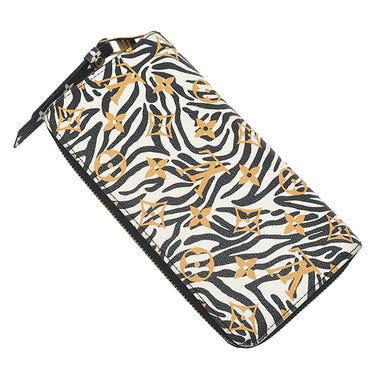 ルイヴィトン LOUIS VUITTON ジッピーウォレット M44745 イヴォワール モノグラムキャンバス ジャイアントモノグラムキャンバス 長財布 ゴールド金具 ゼブラ