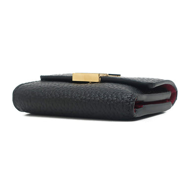 ルイヴィトン LOUIS VUITTON ポルトフォイユ カプシーヌ XS M68587 ノワール レザー トリヨンレザー 三つ折り財布 ゴールド金具 黒 ピンク LVロゴ 小銭入れ