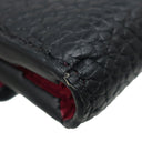 ルイヴィトン LOUIS VUITTON ポルトフォイユ カプシーヌ XS M68587 ノワール レザー トリヨンレザー 三つ折り財布 ゴールド金具 黒 ピンク LVロゴ 小銭入れ