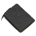 ルイヴィトン LOUIS VUITTON ジッピー コイン パース M60574 ブラック モノグラムアンプラント コインケース ゴールド金具 小銭入れ ミニ財布 黒